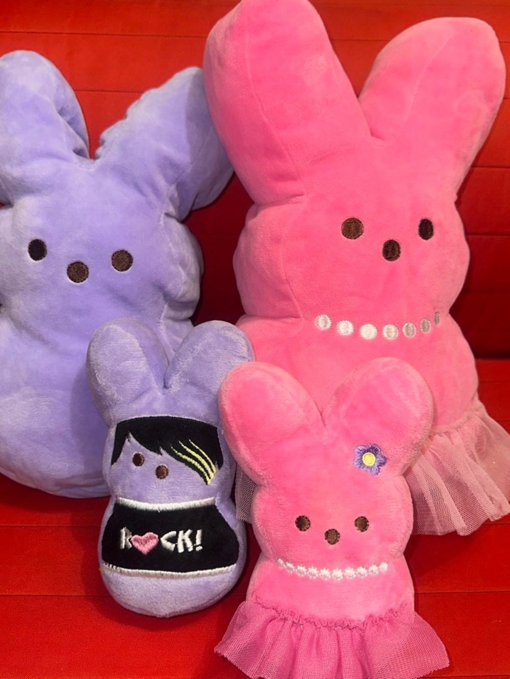 Plush Bunny Duo — Pink & Lavender Soft Stuffed Bunnies